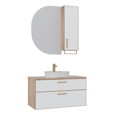 Salerno 95 cm Banyo Dolabı Takımı