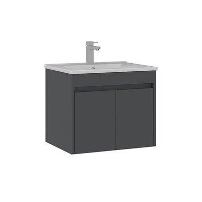 Side 65 cm Kapaklı Lavabolu Banyo Alt Dolabı