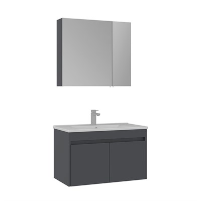 Side 75 cm Kapaklı Banyo Dolabı Takımı