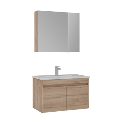 Side 85 cm Kapaklı Banyo Dolabı Takımı