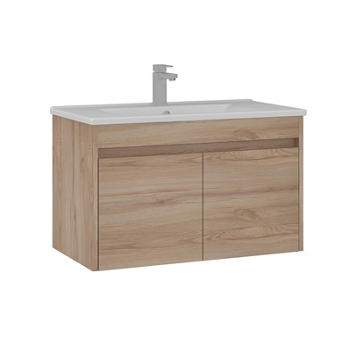 Side 85 cm Kapaklı Lavabolu Banyo Alt Dolabı