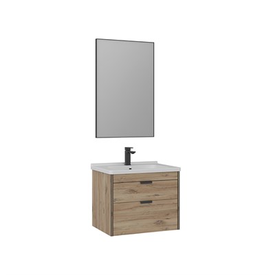 Trio 65 cm Çekmeceli Asma Banyo Dolabı Takımı