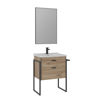 Trio 65 cm Çekmeceli Ayaklı Banyo Dolabı Takımı