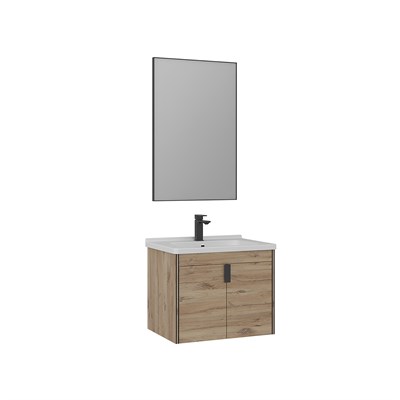 Trio 65 cm Kapaklı Asma Banyo Dolabı Takımı