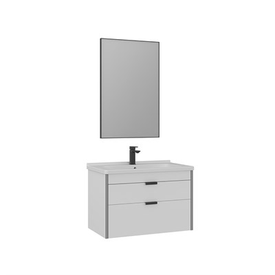 Trio 80 cm Çekmeceli Asma Banyo Dolabı Takımı