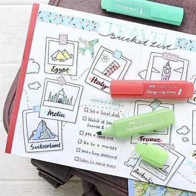 Faber-Castell 46, Fosforlu Kalem Pastel Renkler 4lü (5030254625)