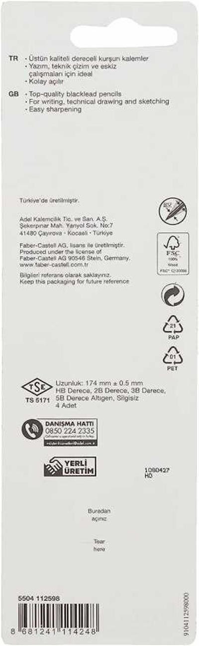 Faber-Castell Goldfaber Dereceli Kurşun Kalem, HB-2B-3B-5B (5504112598)