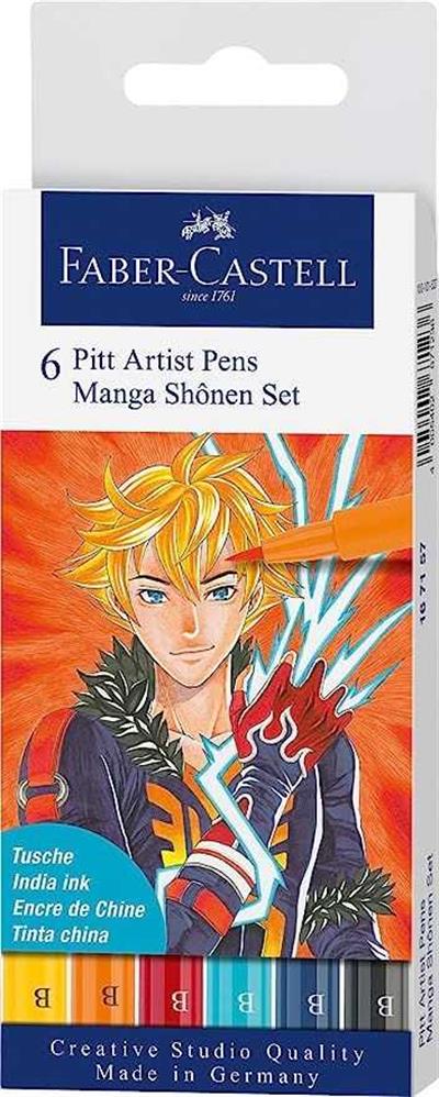 Faber-Castell Pitt Artist Pen Manga 6lı set, Shônen