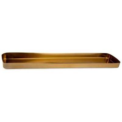 Jumbo Capella Mat Gold Dikdörtgen Servis Tepsisi 40x13 cm