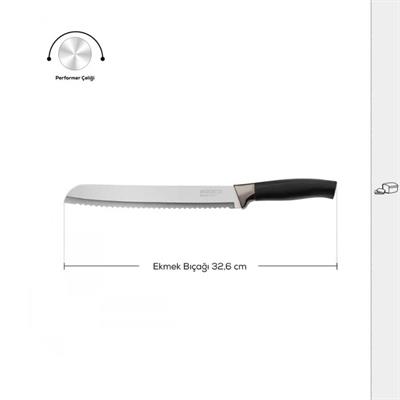 Karaca Helios Ekmek Bıçağı Black, 32 cm
