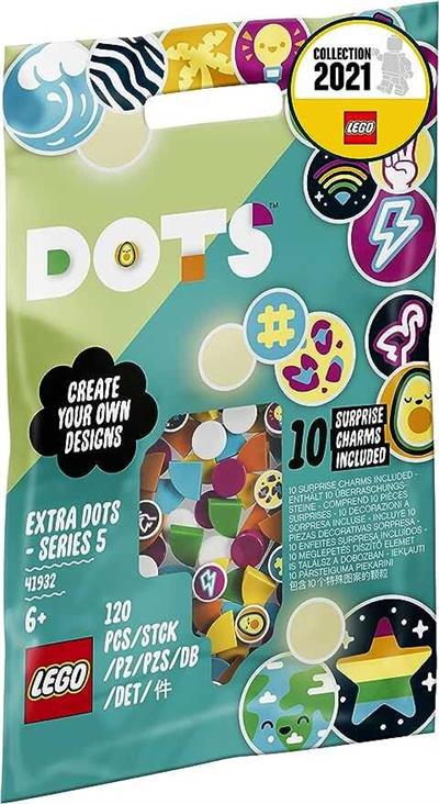 LEGO® Dots Ekstra Dots – Seri 5 (41932) - Yaratıcı Faaliyetleri Seven Çocuklar İçin El Sanatları Yapım Seti (120 Parça)