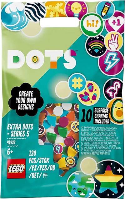 LEGO® Dots Ekstra Dots – Seri 5 (41932) - Yaratıcı Faaliyetleri Seven Çocuklar İçin El Sanatları Yapım Seti (120 Parça)
