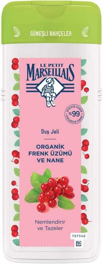 Le Petit Marseillais Organik Frenk Üzümü ve Nane Duş Jeli 400 ml