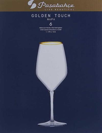 Paşabahçe Golden Touch 6lı Ayaklı Bardak 470 Cc