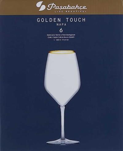 Paşabahçe Golden Touch Ayaklı Bardak 360cc - 6Lı