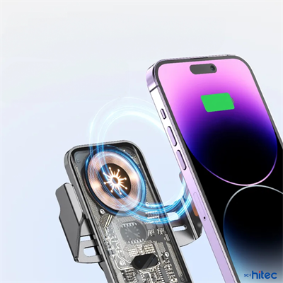 Schitec C10 15W Sensörlü Araç Içi Kablosuz Hızlı Şarj Aleti ve Telefon Tutucu