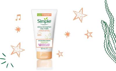 Simple Işıltı Veren Detox Kil Maskesi - Işıltısını Kaybetmiş Ciltler İçin, 50 ml