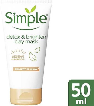 Simple Işıltı Veren Detox Kil Maskesi - Işıltısını Kaybetmiş Ciltler İçin, 50 ml