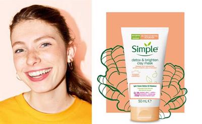 Simple Işıltı Veren Detox Kil Maskesi - Işıltısını Kaybetmiş Ciltler İçin, 50 ml