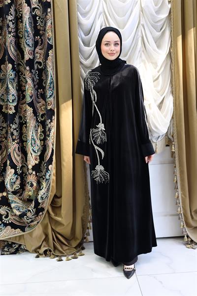 KADİFE KARAHİNDİBA ABAYA