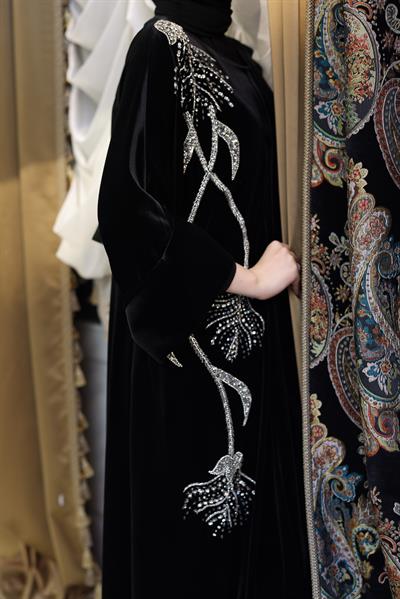 KADİFE KARAHİNDİBA ABAYA