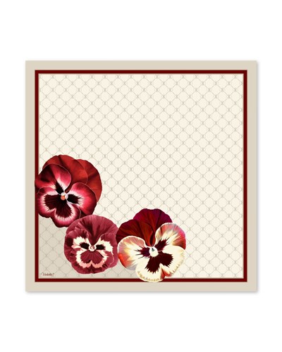 ORCHID KIRMIZI TİVİL İPEK EŞARP 90x90