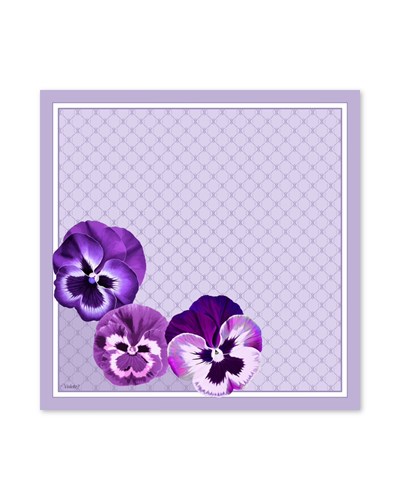 ORCHID MOR TİVİL İPEK EŞARP 90x90