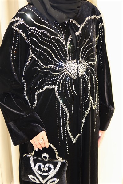 ORKİDE KADİFE ABAYA
