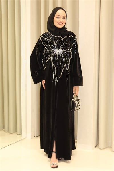ORKİDE KADİFE ABAYA