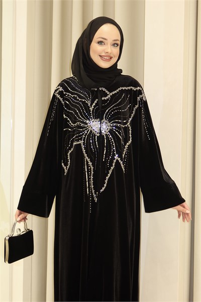 ORKİDE KADİFE ABAYA