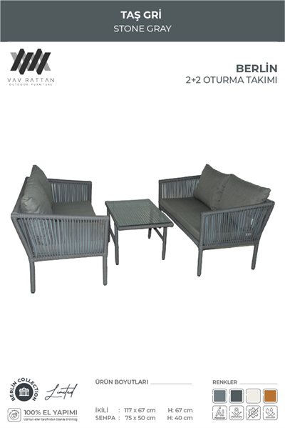 Berlin 2+2 Oturma Takımı