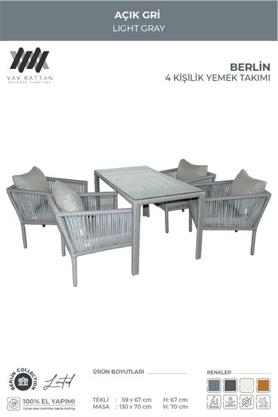 Berlin 4 Kişilik Yemek Takımı