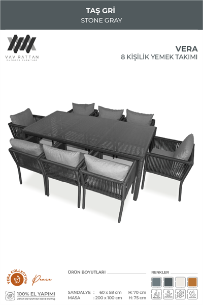 Vera 8 Kişilik Yemek Takımı