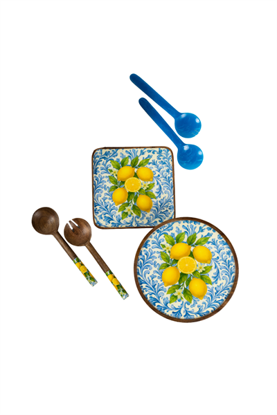 Amalfi Koleksiyonu (Riva Blue 2'li Servis Seti 28 cm HEDİYE)