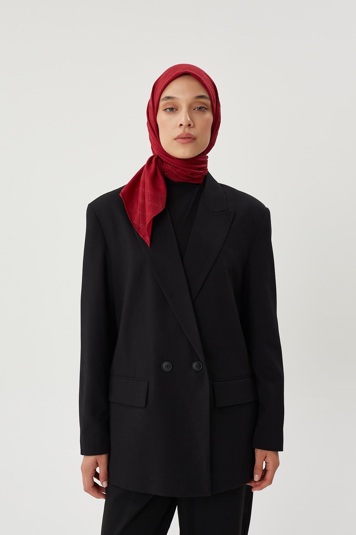 Bordo - Bambu Jakar Eşarp
