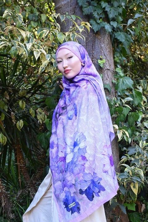 Comfy Firdevs Desen Şal - Lila