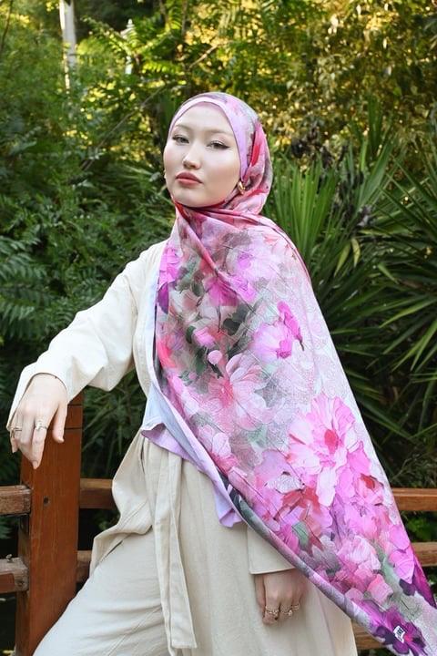 Comfy Firdevs Desen Şal - Pembe