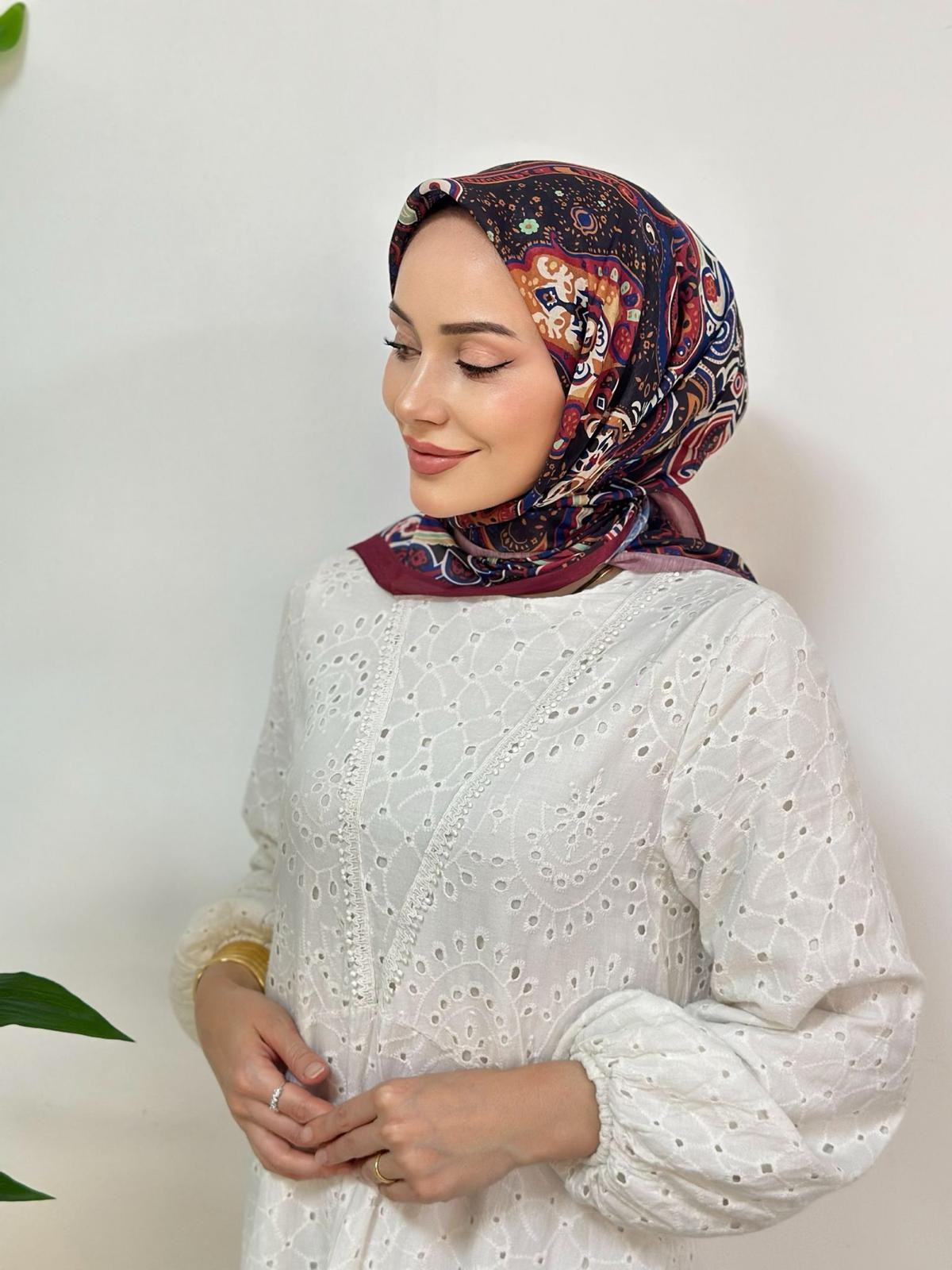 MEDUSE DESEN EŞARP - BORDO