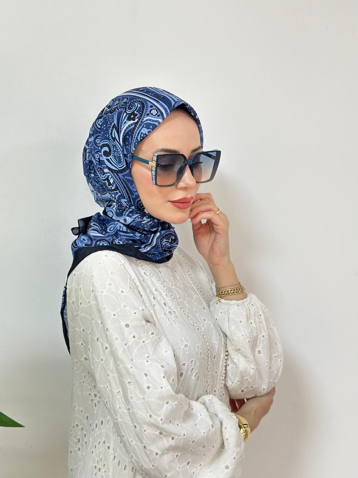 MEDUSE DESEN EŞARP - LACİVERT
