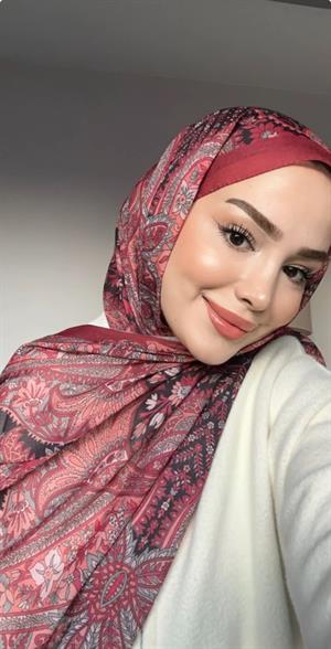 ETHNIC VUAL SEA HORSE DESEN - KIRMIZI