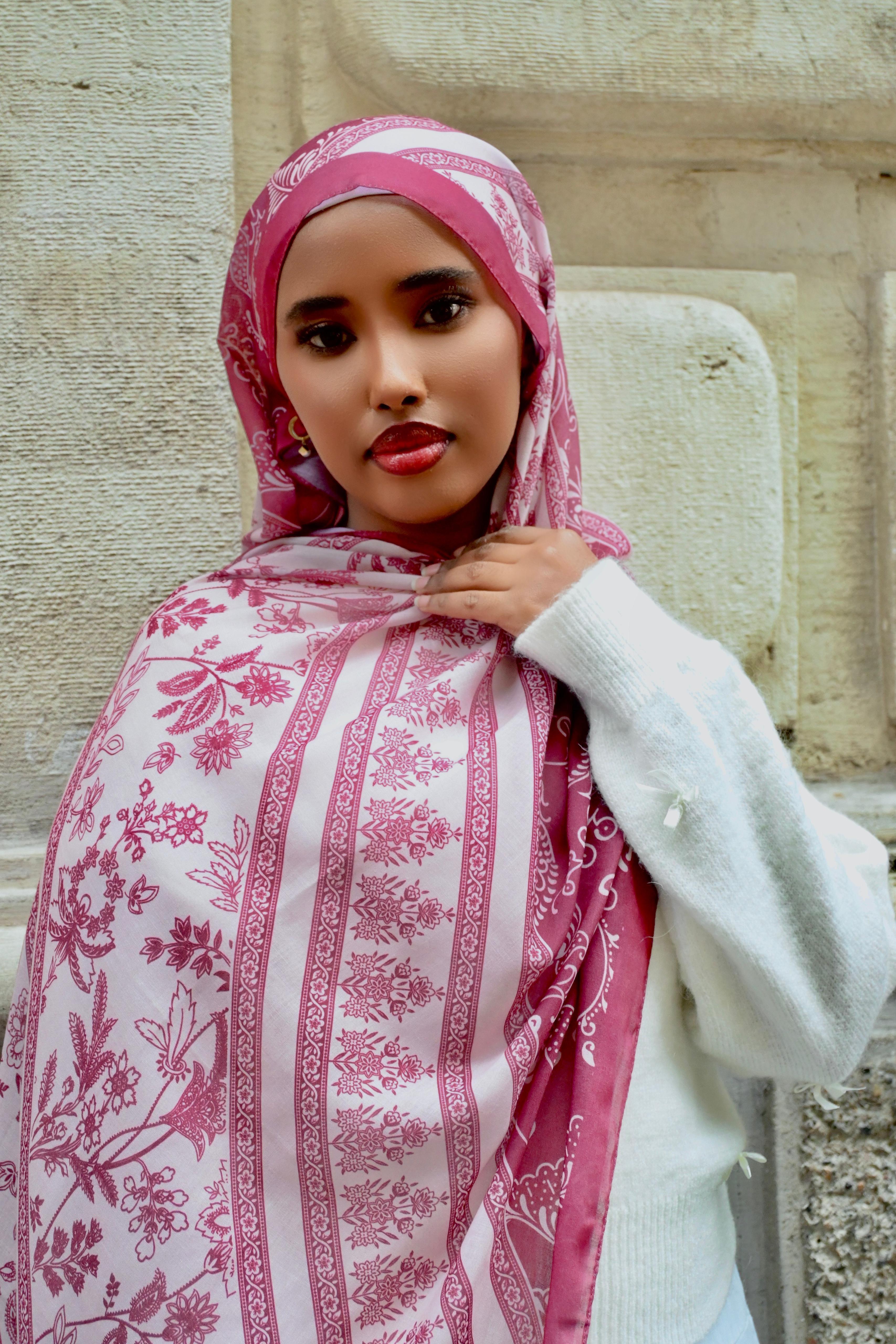 ETHNIC VUAL AZALEA DESEN ŞAL - BORDO