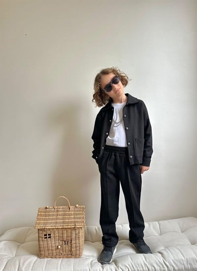 3Lü Erkek Çocuk Takım Siyah