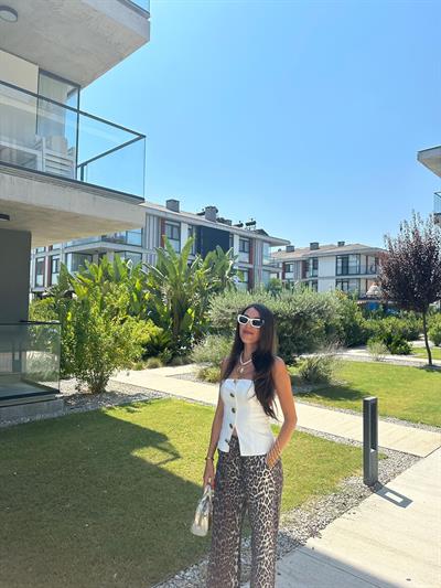 Leopar Desenli Pantolon