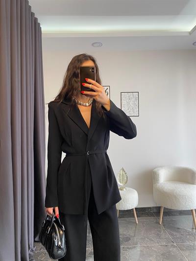Premium Kalite Siyah Ceket Pantolon Takım