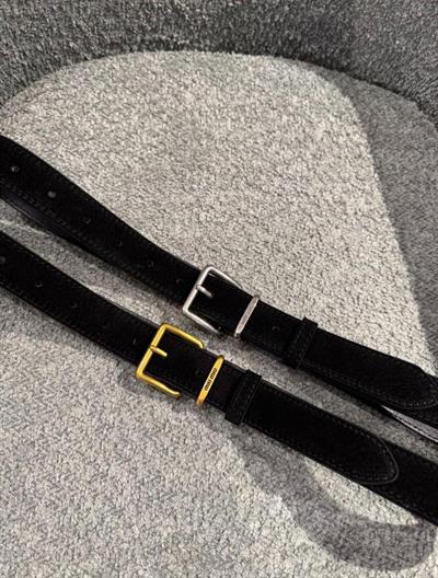 Miu Siyah Gold Toka Süet Kemer