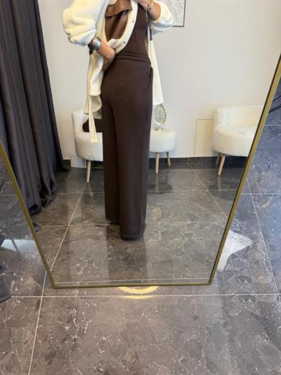 acı kahve örme pantolon 