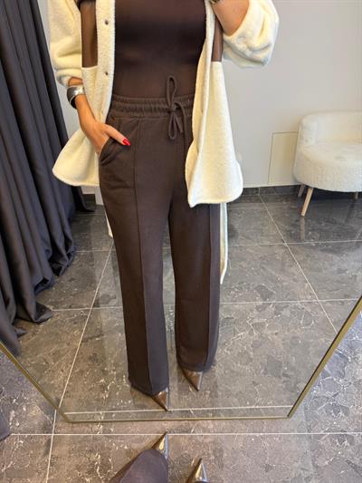 acı kahve örme pantolon 