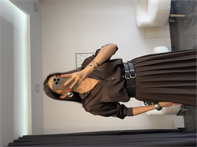 Acı Kahve Premium Saten Gömlek
