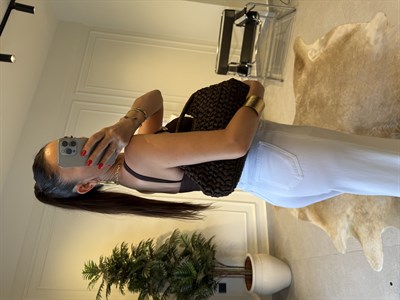 Acı Kahve Salyangoz Aksesuarlı Bodysuit