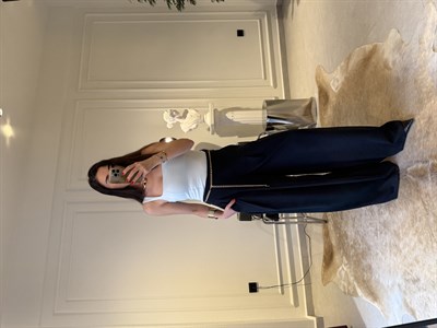 Bebemavi Kare Yaka Askılı Bluz